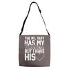 military has my soldier i have his heart Adjustable Strap Totes