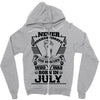 Never Underestimate Dog Rescuer Who Was Born July Zipper Hoodie