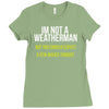 i am not a weatherman but you should expect a few inches funny Ladies Fitted T-Shirt