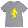 sasquatch guitar gear  funny bigfoot yeti comic monster retro V-Neck Tee