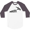 evolution of a biker dirt bike mx motocross t shirt men 3/4 Sleeve Shirt