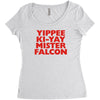 yippee ki yay mister falcon Women's Triblend Scoop T-shirt
