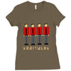 pixelated kraftwerk turquoise kids Ladies Fitted T-Shirt