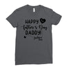Happy First Father's Day Daddy Ladies Fitted T-Shirt