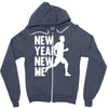 new year, new me running fitness Zipper Hoodie