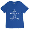 keep calm i'm the first mate V-Neck Tee