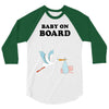 Baby On Board with Stork 3/4 Sleeve Shirt