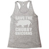 save the chubby unicorns Racerback Tank