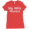 my wife rocks Ladies Fitted T-Shirt