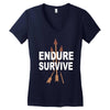 endure and survive Women's V-Neck T-Shirt