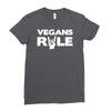 vegans rule Ladies Fitted T-Shirt