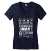 Born In May Women's V-Neck T-Shirt