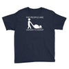 fat people are harder to kidnap funny Youth Tee