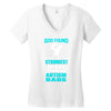 god found autism dad Women's V-Neck T-Shirt