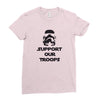 support our troops Ladies Fitted T-Shirt