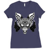 bat ornate Ladies Fitted T-Shirt