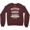 Super Cool Grandson Of A Freaking Awesome Grandma Crewneck Sweatshirt