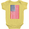 t-rex vintage american flag Baby Bodysuit