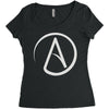 atheist atheism atheismus Women's Triblend Scoop T-shirt