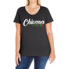 chicana with rose Ladies Curvy T-Shirt