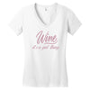 wine It' s A Girl Thing Women's V-Neck T-Shirt