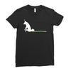 unicorn scooting on the floor Ladies Fitted T-Shirt