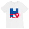 hillary for prison V-Neck Tee