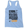 Strong Independent Motivated Leo Racerback Tank