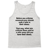 criticize Tank Top