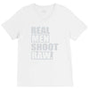 real men shoot raw V-Neck Tee