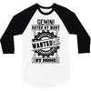 Gemini Hated By Many Wanted By Plenty 3/4 Sleeve Shirt