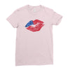 4th of July Lip Ladies Fitted T-Shirt