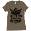 Queens Are Born In September Ladies Fitted T-Shirt