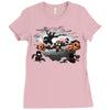 oblivious ninja trick or treat Ladies Fitted T-Shirt