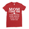 I Love You Mom Ladies Fitted T-Shirt