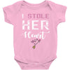 i stole her heart couple Baby Bodysuit
