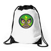 lucha libre   green Drawstring Bags