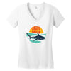 Daddy Shark Women's V-Neck T-Shirt