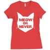 meow or never Ladies Fitted T-Shirt