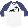 stop following me funny darwins evolution parody mens white t shirt 3/4 Sleeve Shirt