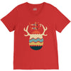 Hunting Season Retro Color 80s Style V-Neck Tee