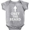 obey the beard funny Baby Bodysuit