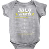 July Girl Facts Cancer Baby Onesie