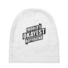 worlds okayest boyfriend Baby Beanies