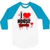 i love house music t shirt men logo3 new t shirt clothing design men 3/4 Sleeve Shirt