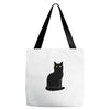 black cat Tote Bags