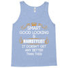 Smart Good Looking Hairstylist Doesnt Get Better Than Tank Top