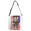 july 4th skull Adjustable Strap Totes