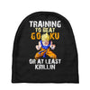 Training To Beat Goku Baby Beanies