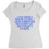 i love being a senior citizen Women's Triblend Scoop T-shirt